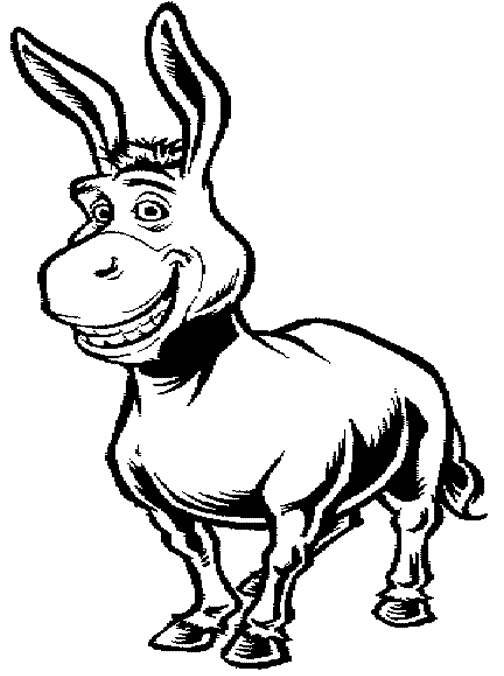 d is for donkey coloring pages - photo #4