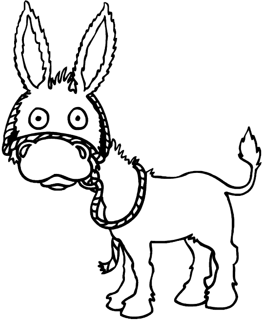 d is for donkey coloring pages - photo #11