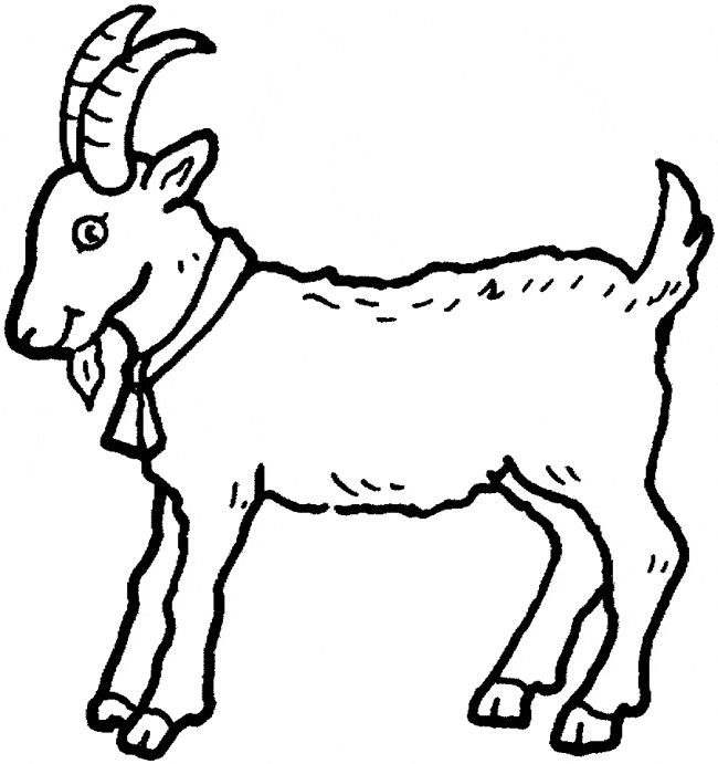 free Goat coloring page printable for kids