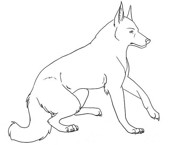 coloring pages of animals dogs. free New Guinea Singing Dog